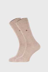 2 PACK béžových ponožek Tommy Hilfiger Classic