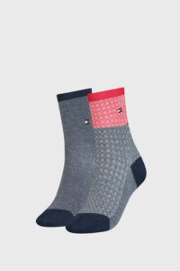 2 PACK dámských ponožek Tommy Hilfiger Argyle I