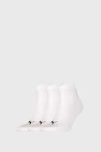 3 PACK bílých ponožek Puma Quarter Plain