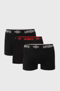 3 PACK černých boxerek Umbro