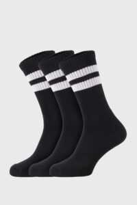 3 PACK černých ponožek Active