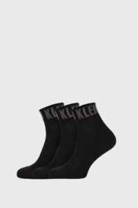 3 PACK černých ponožek Calvin Klein Drake
