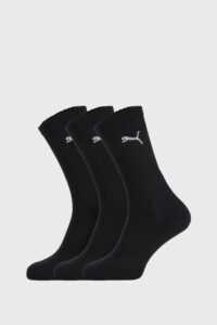 3 PACK černých ponožek Puma Sport