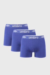 3 PACK modrých boxerek Umbro BIO
