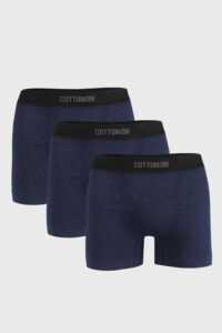 3 PACK tmavě modrých boxerek Seamless Trunk