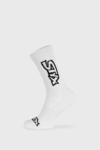 Bílé vysoké ponožky STYX Logo