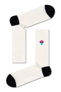 Happy Socks - Ponožky Ribbed Embroidery Mushroom