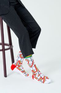 Happy Socks - Ponožky Squiggly Rainbow