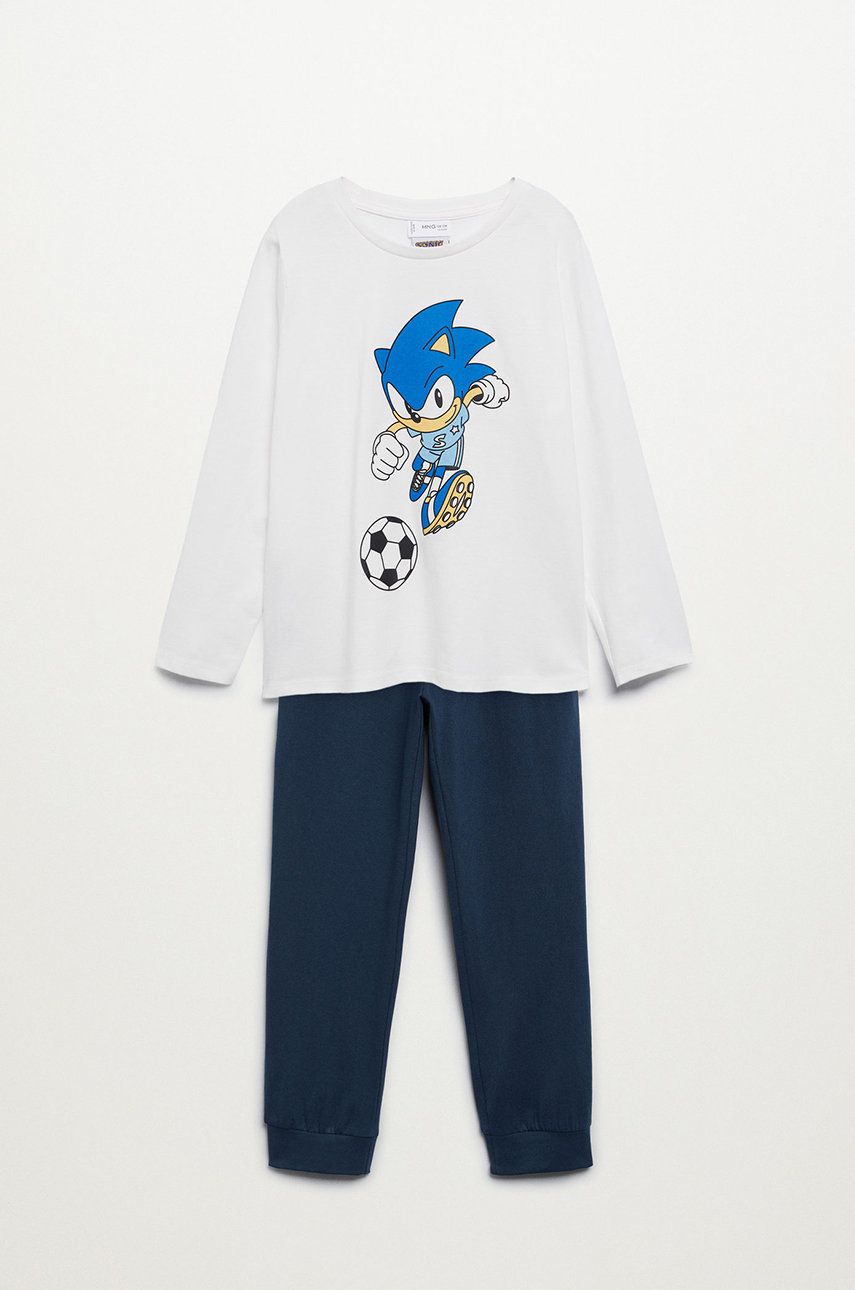 Mango Kids - Dětské bavlněné pyžamo Sonic