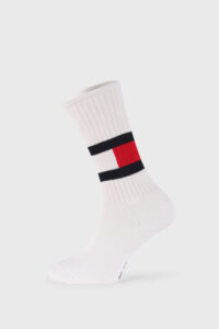 Vysoké bílé ponožky Tommy Hilfiger Flag